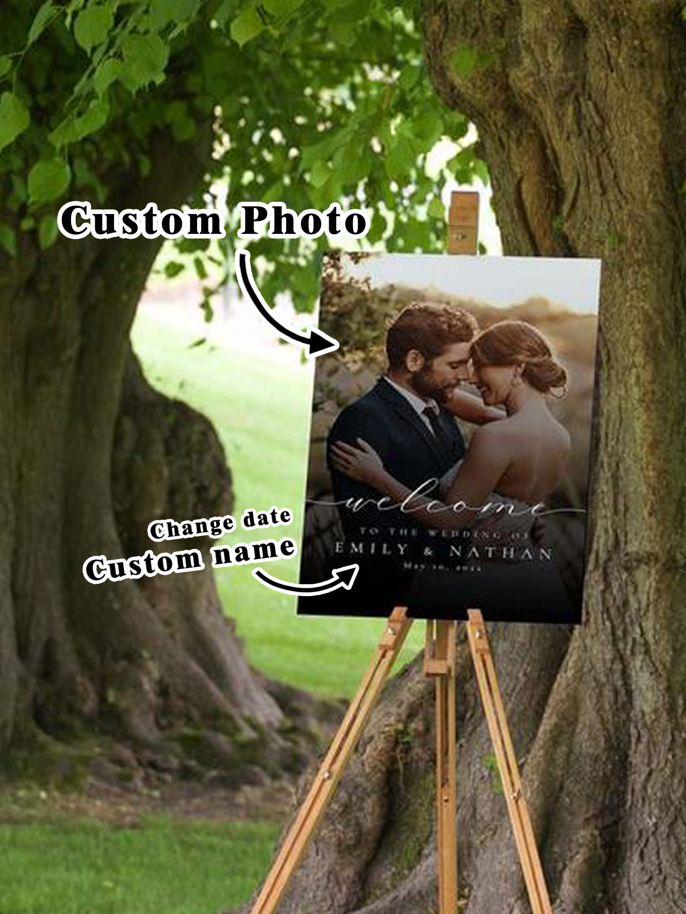 Wedding Display Boards with Customizable Photos